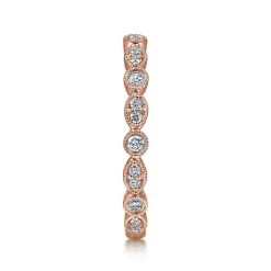 Outlet Gabriel & Co. 14K Rose Gold Marquise and Round Station Diamond Ring