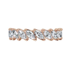 Discount Gabriel & Co. 14K Rose Gold Marquise Diamond Anniversary Band - 1.46 ct