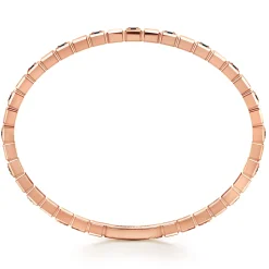 New Gabriel & Co. 14K Rose Gold Mens Bangle with Black Diamond