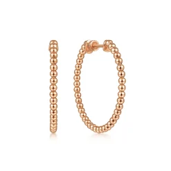 Discount Gabriel & Co. 14K Rose Gold 30mm Bujukan Classic Hoop Earrings