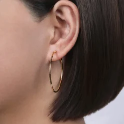 New Gabriel & Co. 14K Rose Gold 40mm Round Classic Hoop Earrings
