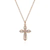 Online Gabriel & Co. 14K Rose Gold Openwork Diamond Cross Necklace