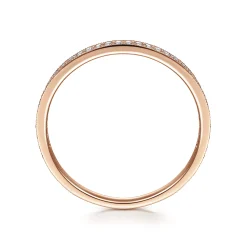 Outlet Gabriel & Co. 14k Rose Gold Pave Diamond Eternity Stackable Ring