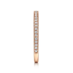 Outlet Gabriel & Co. 14k Rose Gold Pave Diamond Eternity Stackable Ring