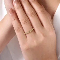 Outlet Gabriel & Co. 14K Rose Gold Peridot Stackable Ring