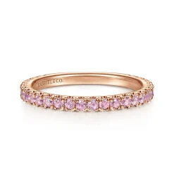 Online Gabriel & Co. 14k Rose Gold Pink Sapphire Stackable Ring