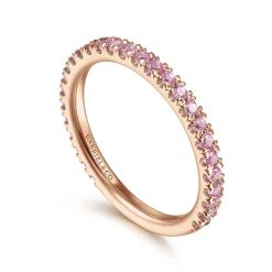 Online Gabriel & Co. 14k Rose Gold Pink Sapphire Stackable Ring