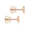 Clearance Gabriel & Co. 14K Rose Gold Round Cluster Diamond Stud Earrings