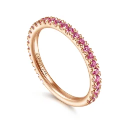 Online Gabriel & Co. 14K Rose Gold Ruby Stackable Ring