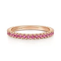Online Gabriel & Co. 14K Rose Gold Ruby Stackable Ring