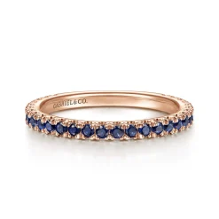 Hot Gabriel & Co. 14K Rose Gold Sapphire Stackable Ring