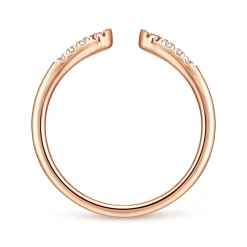 Discount Gabriel & Co. 14K Rose Gold Split Diamond Stackable Ring