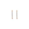 Hot Gabriel & Co. 14K Rose Gold Tiger Claw Set Diamond 15mm Round Huggie Earrings