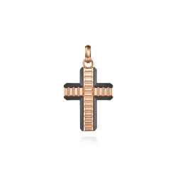 Online Gabriel & Co. 14K Rose Gold Titanium Cross Mens Pendant