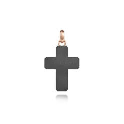 Online Gabriel & Co. 14K Rose Gold Titanium Cross Mens Pendant