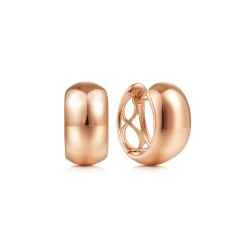 Outlet Gabriel & Co. 14K Rose Gold Wide Smooth Huggies