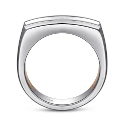 Online Gabriel & Co. 14K Rose-White Gold Faceted Ring in High Polished Finish