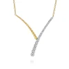 Online Gabriel & Co. 14K White and Yellow Gold Bujukan Beads and Diamond Y Necklace