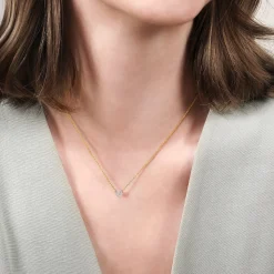 Clearance Gabriel & Co. 14K White and Yellow Gold Diamond Heart Pendant Necklace