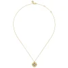 New Gabriel & Co. 14K White and Yellow Gold Diamond Cut Pendant Necklace