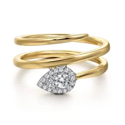 Online Gabriel & Co. 14K White and Yellow Gold Diamond Wrap Ladies Ring