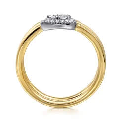 Online Gabriel & Co. 14K White and Yellow Gold Diamond Wrap Ladies Ring