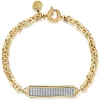 Best Gabriel & Co. 14K White and Yellow Gold Diamond Bar Bracelet