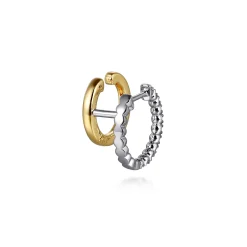 Discount Gabriel & Co. 14K White and Yellow Gold Diamond Stuggies Earrings