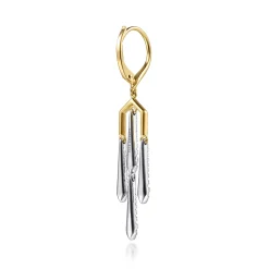 Hot Gabriel & Co. 14K White and Yellow Gold Diamond Drop Chandelier Earrings