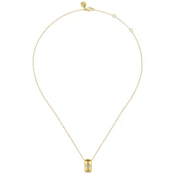 Outlet Gabriel & Co. 14K White And Yellow Gold Diamond Clover Slider Pendant Necklace