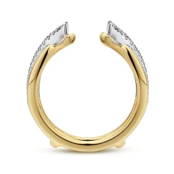 Best Gabriel & Co. 14K White and Yellow Gold Diamond Ring Enhancer - 0.3 ct