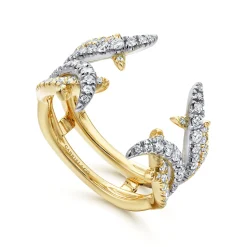 Online Gabriel & Co. 14K White and Yellow Gold Diamond Ring Enhancer - 0.55 ct