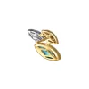 Hot Gabriel & Co. 14K White and Yellow Gold Diamond and Marquise Blue Topaz Stud Earrings