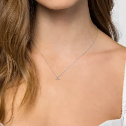 Clearance Gabriel & Co. 14K White Gold A Initial Necklace