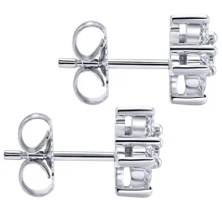 Best Gabriel & Co. 14K White Gold and Diamond Star Stud Earrings