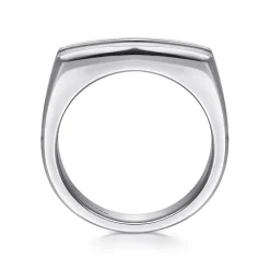 Clearance Gabriel & Co. 14K White Gold Angular Diamond Ring in Satin Finish