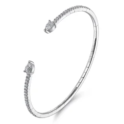 Outlet Gabriel & Co. 14K White Gold Arrow Diamond Cuff Bracelet