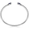 Outlet Gabriel & Co. 14K White Gold Arrow Sapphire and Diamond Cuff Bracelet