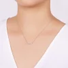 Sale Gabriel & Co. 14K White Gold Baguette and Round Diamond Zig Zag Necklace