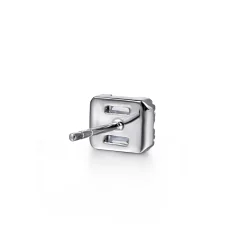 Clearance Gabriel & Co. 14K White Gold Baguette and Round Rectangular Diamond Earrings