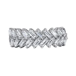 Hot Gabriel & Co. 14K White Gold Baguette Diamond Anniversary Band - 0.6 ct