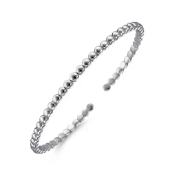 Clearance Gabriel & Co. 14K White Gold Beaded Cuff Bracelet