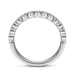 Sale Gabriel & Co. 14K White Gold Bezel Set Diamond Stackable Ring