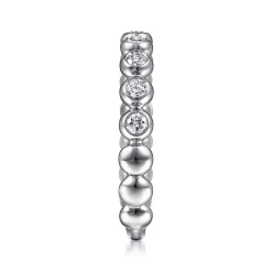 Gabriel & Co. 14K White Gold Bezel Set Diamond Ring Band