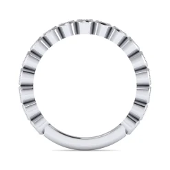 Gabriel & Co. 14K White Gold Bezel Set Stackable Diamond Band