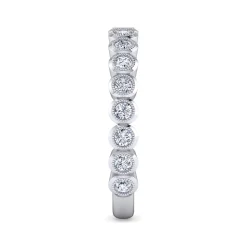 Gabriel & Co. 14K White Gold Bezel Set Stackable Diamond Band
