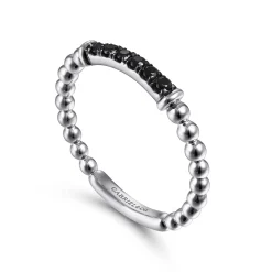 Gabriel & Co. 14K White Gold Black Diamond Bujukan Ring