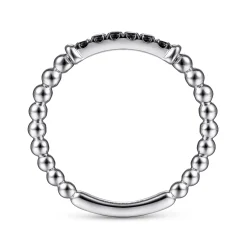 Gabriel & Co. 14K White Gold Black Diamond Bujukan Ring