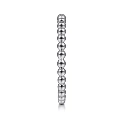 Discount Gabriel & Co. 14K White Gold Bujukan Beaded Stackable Ring
