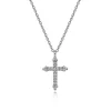 Best Gabriel & Co. 14K White Gold Bujukan Cross Diamond Pendant Necklace